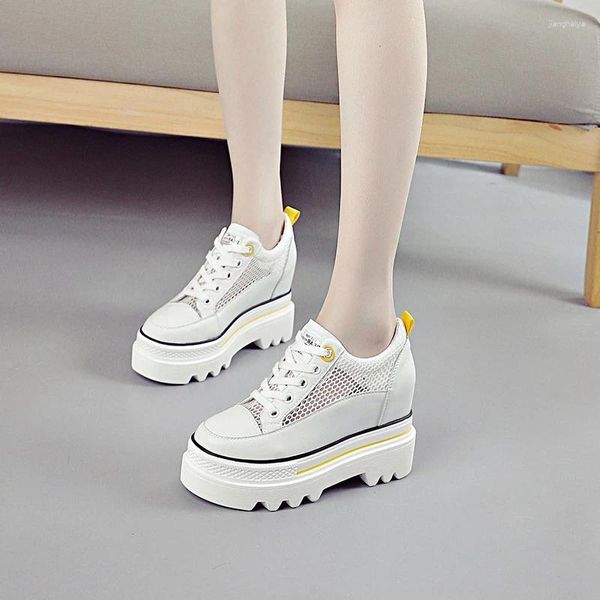 Zapatos de fitness Ladies Fashion Wedge Sneakers Mujeres Plataforma gruesa Sexy para tacones altos sexo para mujer zapato casual