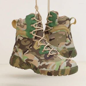Chaussures de fitness Male Randonnée extérieure CP Camouflage Boots Boots Boots Men's Sport Army Military Combat Tactical Ankle Boot Mountain Trekking