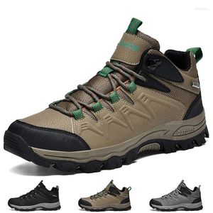 Chaussures de Fitness hommes randonnée respirant en plein air montagne hommes bottes hautes Trekking à lacets suivi baskets