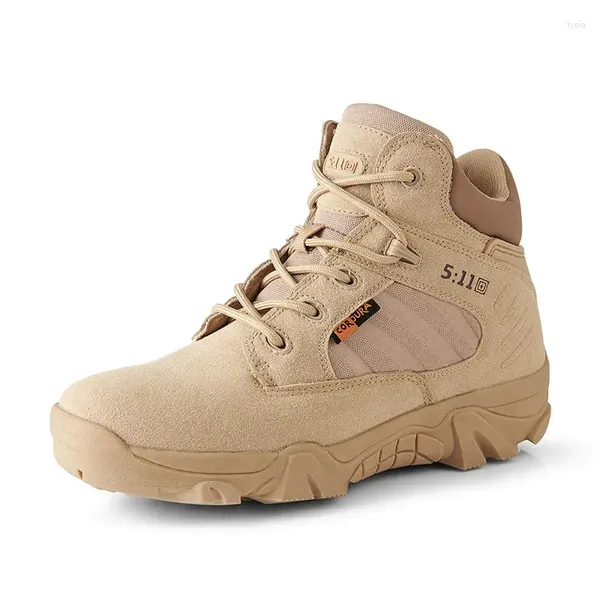 Chaussures de fitness Chaussures de la cheville militaire Boots du désert combattant en plein air pour hommes