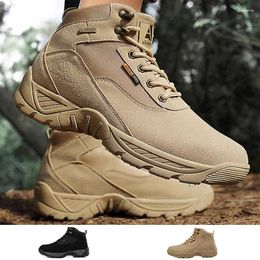 Chaussures de Fitness bottes tactiques pour hommes, grande taille, armée de Combat, randonnée en plein air, cheville antidérapante, militaire pour hommes, arrivée