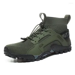 Chaussures de Fitness hommes baskets maille coupe haute randonnée bottes d'hiver Sport Zapatillas Hombre Zapatos XL taille 45 46 47 48 vente