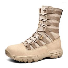 Chaussures de Fitness hommes bottes tactiques randonnée en plein air Trekking Anti-collision embout plate-forme militaire Combat armée désert cheville
