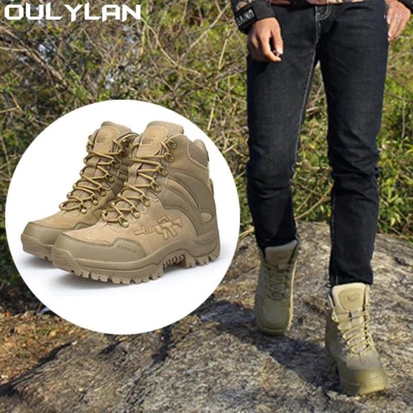 Zapatos de fitness botas militares para hombres escalones de senderismo desierto trabajo impermeable seguridad masculino combate de campamento al aire libre