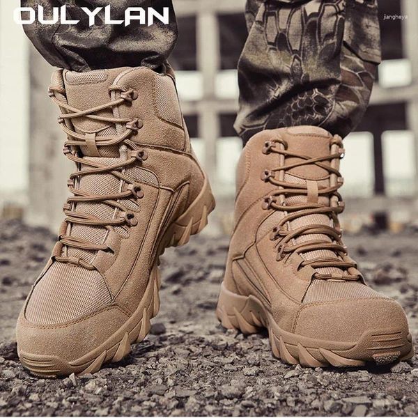 Zapatos de fitness botas de combate militar para hombres mujeres tácticas invierno tibio cálido tibia nieve moda ejército desierto zapatillas de senderismo