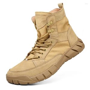 Fitnessschoenen Militaire tactische woestijnlaarzen wandelen camping Klimmen Ademend buiten mannen Women Casual canvas suède anti-slip