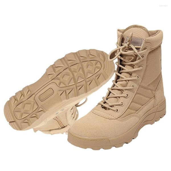 Chaussures de Fitness bottes de randonnée en plein air à lacets hiver tactique militaire respirant entraînement de chasse léger antidérapant pour hommes