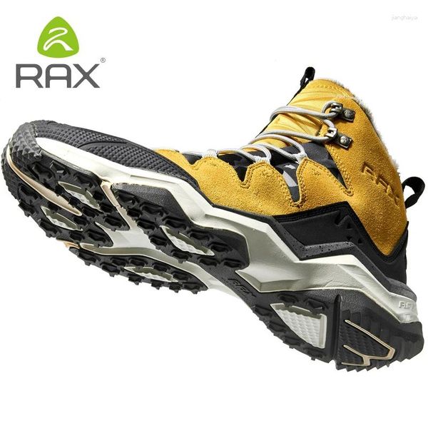 RAX – chaussures de Fitness imperméables pour hommes, bottes de randonnée, doublure en fourrure de neige, légères, baskets chaudes d'extérieur, de montagne, hiver