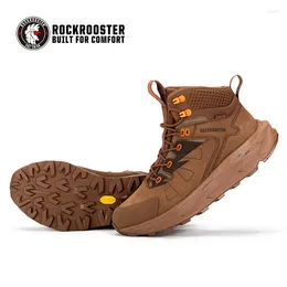 Chaussures de fitness rockrooster bottes de randonnée hommes imperméables chasse mâle mâle bastien en cuir moutian baskets tactique du désert combat la cheville