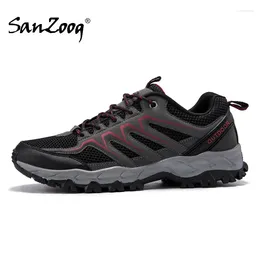 Chaussures de Fitness Sanzoog été hommes Trekking randonnée en plein air respirant maille Buty Trekingowe Meskie Zapatillas Senderismo Hombre