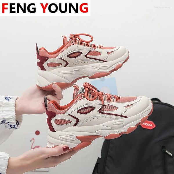 Fitness Shoes Sneakers Old Dad Spring Women plateforme Chunky Ins Designers Woman Femme Lace Up Casual Casual Female Baster Breathable