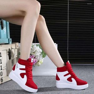 Fitness Shoes Sneakers Femme 2024 High Top Plateforme Casual Cascy Tandes Black Black Vulcanize