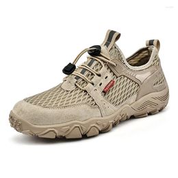 Chaussures de fitness Men de randonnée douce de randonnée en mailles respirantes baskets de trekking pour une randonnée en plein air zapatillas Sendérismo hombre non glissade