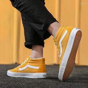 Chaussures de fitness Top Quality Mid-Sk8 Classic Men's Vulcanied Toile's Femme's Mix Colors Skateboard Fashion High Sneakers Hommes