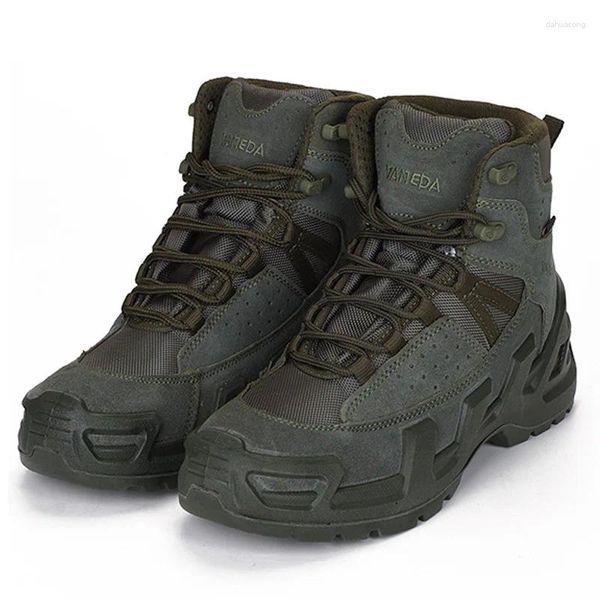 Zapatos de Fitness TopFight 2024, botas militares de corte medio para hombre, talla 39-46, tobillo especial, desierto, combate táctico, montañas cruzadas