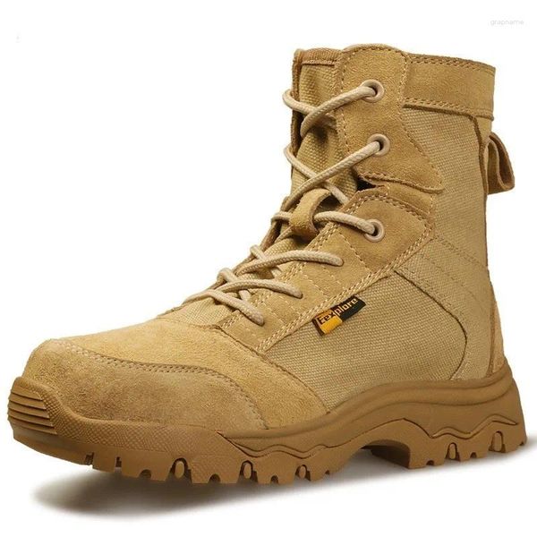 Zapatos de Fitness ultraligeros impermeables, botas militares tácticas de entrenamiento de combate, escalada al aire libre, caza, transpirables, resistentes al desgaste, senderismo en el desierto