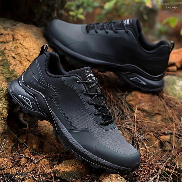 Zapatos deportivos impermeables antideslizantes para correr, senderismo, senderismo, zapatillas de deporte para exteriores para hombre, seguimiento de Camping, turismo, talla grande 48 49