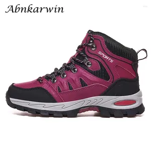 Fitness schoenen winter vrouw enkel outdoor mountain lederen wandelschoenen vrouwen trekking sneakers tracking camping toerisme treffende trek