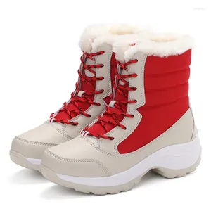 Chaussures de Fitness hiver femmes bottes de randonnée léger cheville garder au chaud neige femme à lacets imperméable Botas Mujer