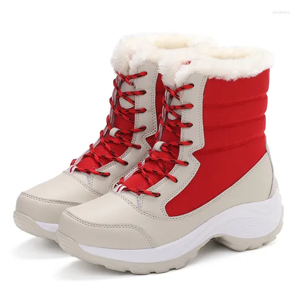 Chaussures de Fitness hiver femmes bottes de randonnée léger cheville garder au chaud neige femme à lacets imperméable Botas Mujer