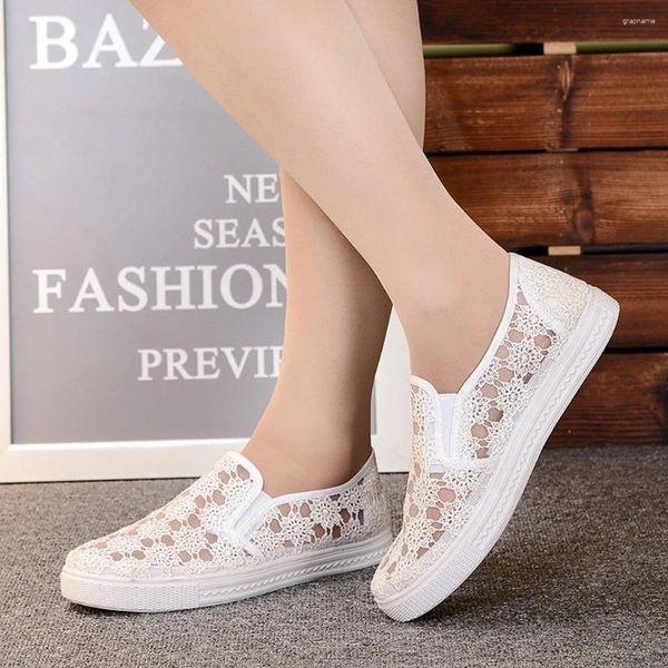 Fitness Shoes Woman No-Slip Design Breathable Diseño de mujer Mesh Hollow Mesh Slip-On informal