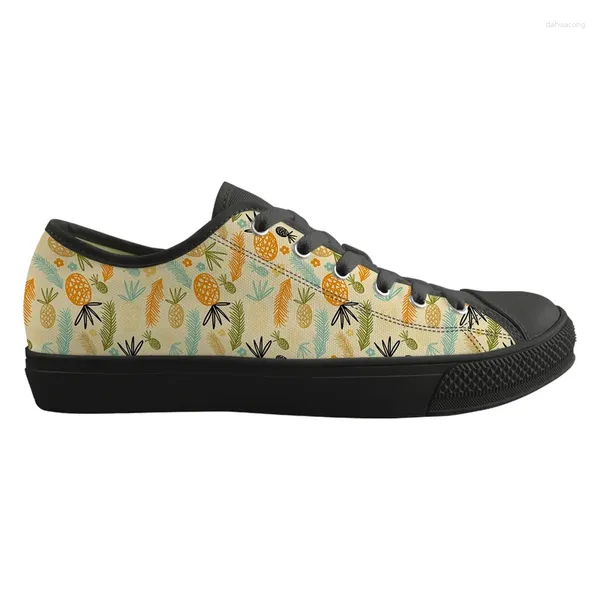 Zapatos de fitness lienzo de mujeres caricatura cactus diseño de piña pisos casuales damas primavera/zapatillas de otoño gran tamaño 35-48 buty damskie