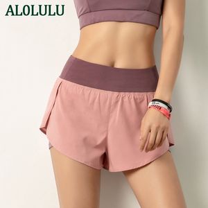 AL0LULU Fitness sportshort dames zomer hotpants anti-licht casual sneldrogende running yoga oefening ademende shorts