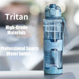 Fitness Sport Water Fles grote capaciteit 1L 15LTritan draagbare lekvrije schudfruitdrank BPA volwassen gratis 240409