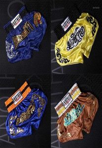 Traine physique Men039S Pantalons de boxe Impression shorts kickboxing combat grappling court muay thai boxing shorts vêtements sanda17152285