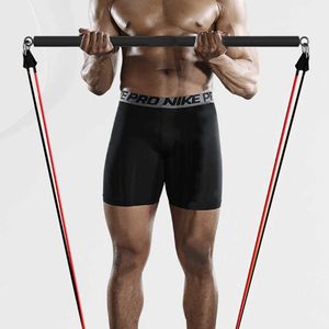 Fitness Yoga Pilates Bar Resistance Band Home Gym Muscle Teming Bar Fitness Stretching Sport Body Oefening Trainer Elastische Band H1026