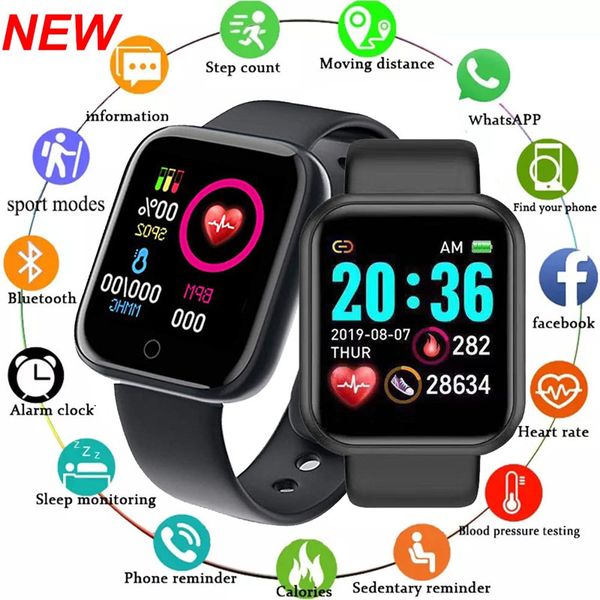 Reloj inteligente fitpro Y68 para hombre y mujer, relojes de pulsera D20, reloj inteligente, reloj electrónico, Monitor de Fitness, regalo de cumpleaños para niños, pulsera Xiaomi Huawei