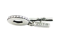 Convient aux bracelets de charmes 2018 Summer Graduation Scroll Charm Beads Original 925 STERLING Silver Charm bijoux pour les femmes Making5009910
