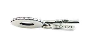Convient aux bracelets de charmes 2018 Summer Graduation Scroll Charm Beads Original 925 STERLING Silver Charm bijoux pour les femmes Making3411792