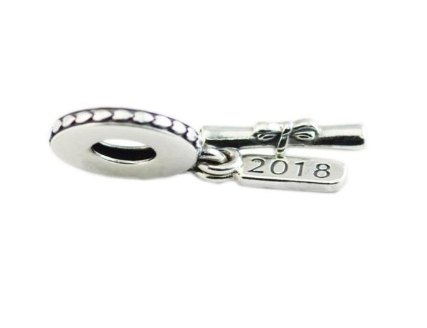 Convient aux bracelets de charmes 2018 Summer Graduation Scroll Charm Beads Original 925 STERLING Silver Charm bijoux pour les femmes Making5009910