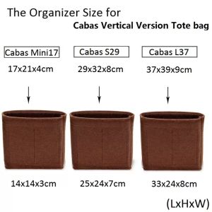Convient pour Cabas Vtical fourre-tout feutre tissu insertion sac organisateur Shopper sac à main organisateur voyage sac à main intérieur sacs à cosmétiques portables