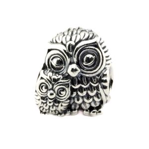 Past voor Pandora Armband 100% 925 Sterling Zilveren Kralen Charmante Owls DIY Charms Nieuwste Autumen Sieraden Groothandel 1pc / lot