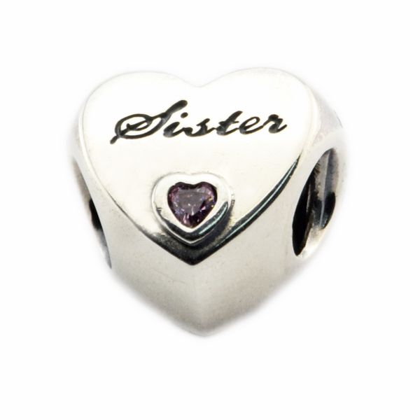 Convient pour Pandora Bracelet Original 925 perles en argent Sterling charme d'amour de soeur avec rose CZ 2016 nouveaux bijoux d'automne 1 PC/lot