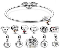 Compatível com pulseira original colar animal em forma de coração liga miçangas pingente de cor prata pingente faça você mesmo joias 5606770