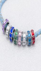Convient au bracelet en argent sterling des perles d'espaceur en cristal carré charmes pour le bricolage de la chaîne de style européen bijoux de bricolage en gros 2077287