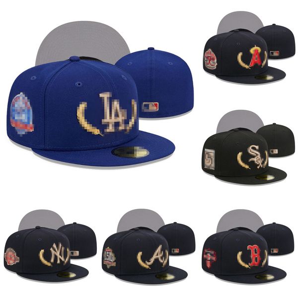 Chapeau ajusté Hommes Designer Baseball Chapeaux Noir Couleur Lettre Baseball Chapeaux Broderie Plat Fermé Bonnets Flex Bonnet Tricoté avec étiquette originale 7-8