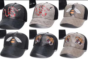 Getailleerde hoeden Baseballpetten Casquette Zonnehoed Classic Snake Tiger Bee Cat Canvas Kenmerkend voor Heren Dames