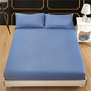 Sábana ajustable, funda de cama, funda ajustable, protección de colchón, tela cepillada de Color sólido, tela de poliéster, estilo occidental adecuado VT1405