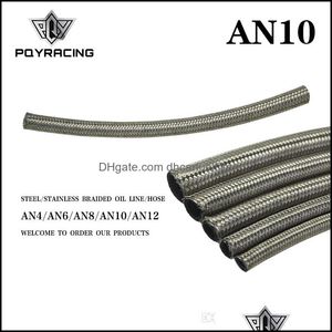 Raccords Pqy - An10 10An An 10 14,2 mm / 9/16 Id Tuyau d'eau de ligne de mazout tressé en acier inoxydable d'un pied 0. Pqy7114-1 Automobiles Mot Dhlsi