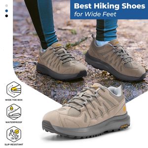 Fitville dames sneakers brede wandel- en outdoor atletische en wandelende padenschoenen met boogsteun en brede teenbox 240508