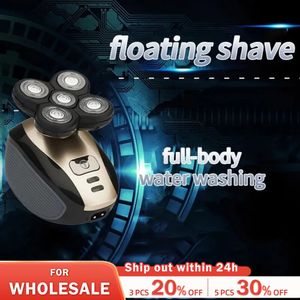 Vijf mes Shaver Electric 4D Floating Multi Function Shaver Hair Magic Bald Head Artifact Beard Mes 240411