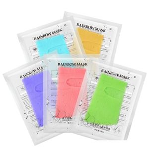 Vijf kleuren regenboog gezichtsmasker Multi-effect hydraterende verhelderende kleurrijke regenboogmaskers Set gezichtsverzorgingsmasker