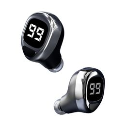 Vijf kleuren oortelefoon LED-display Deep Bass Sound 5.2 Versie 30 uur Werken F6 in Ear Single Smart Kleine Mini Invisible Earbud F6