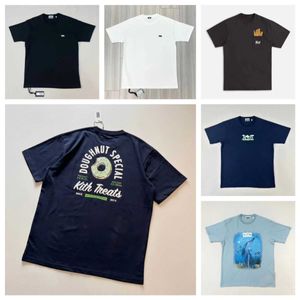 Cinq couleurs petits KITH t-shirts hommes femmes été teinture KITH t-shirt haute qualité hauts boîte ajustement à manches courtes yh6