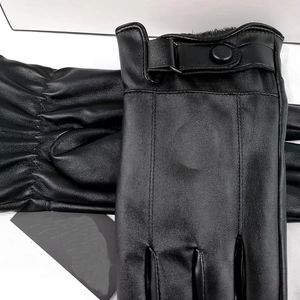 Klassieke handschoenen Premium vijfvingerhandschoenen Klassieke luxe designer modehandschoenen Pluche geïsoleerde handschoenen