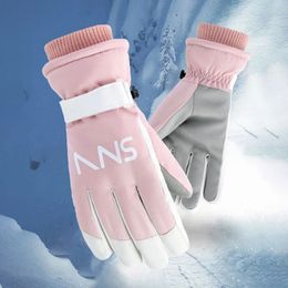 Vijf Vingers Handschoen Skihandschoenen Winter Winddicht Waterdicht TouchScreen Antislip Outdoor Snowboard Dikker Warme Vrouwelijke 231114